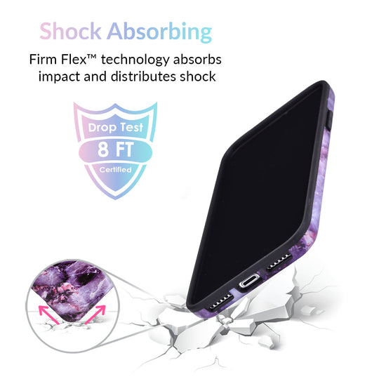 Purple Stone Marble iPhone Case – Luxury Aesthetic Phone Cover
