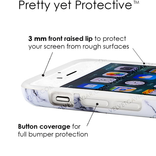 White & Gray Marble iPhone Case – Trendy Protective Phone Cover
