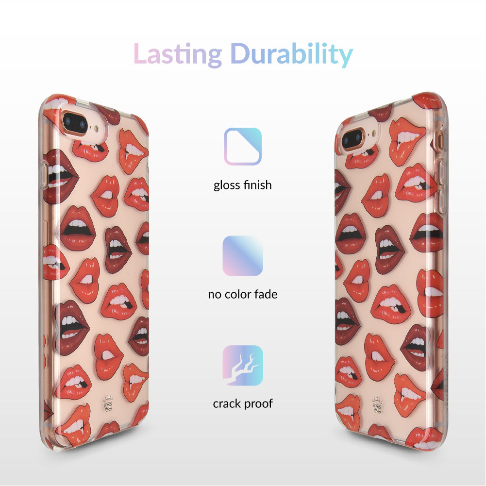 Red Lips iPhone Case – Chic Designer-Style Phone Cover