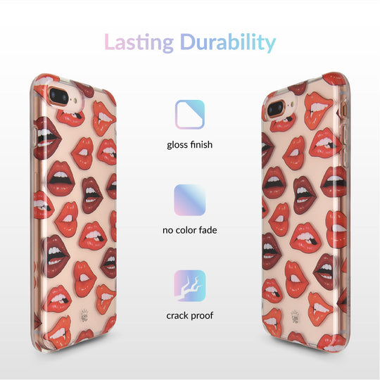Red Lips iPhone Case – Chic Designer-Style Phone Cover