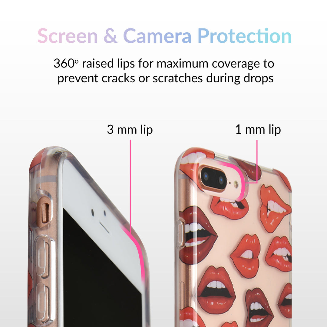 Red Lips iPhone Case – Chic Designer-Style Phone Cover