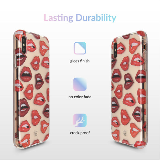 Red Lips iPhone Case – Chic Designer-Style Phone Cover