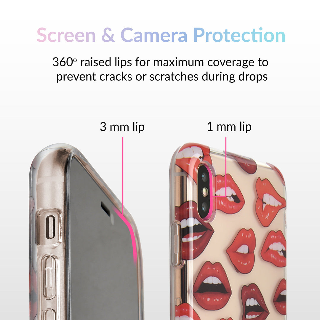Red Lips iPhone Case – Chic Designer-Style Phone Cover