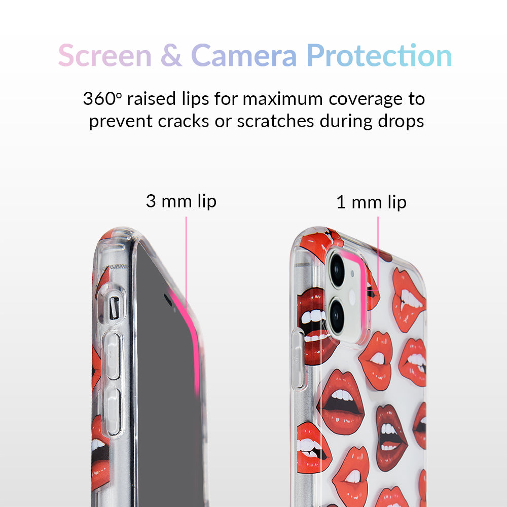 Red Lips iPhone Case – Chic Designer-Style Phone Cover