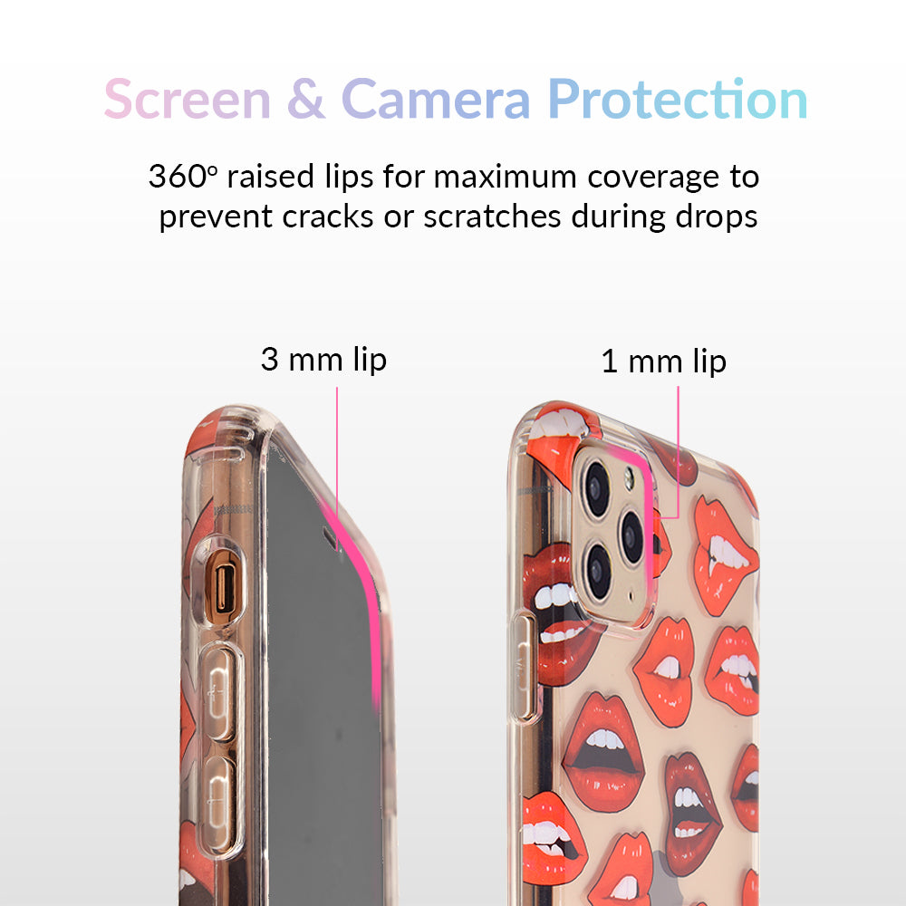 Red Lips iPhone Case – Chic Designer-Style Phone Cover