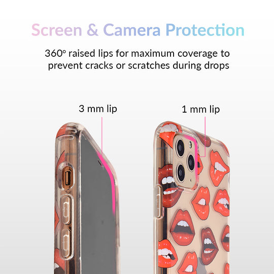 Red Lips iPhone Case – Chic Designer-Style Phone Cover