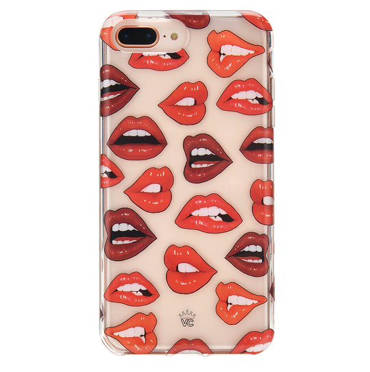 Red Lips iPhone Case – Chic Designer-Style Phone Cover