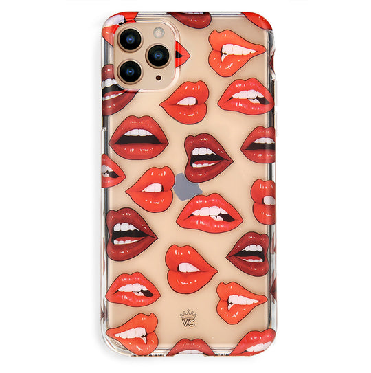 Red Lips iPhone Case – Chic Designer-Style Phone Cover