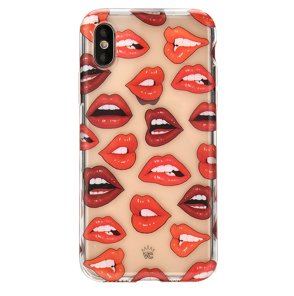 Red Lips iPhone Case – Chic Designer-Style Phone Cover