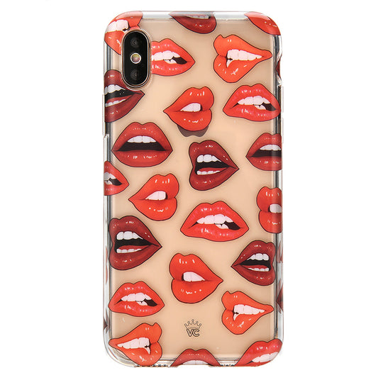 Red Lips iPhone Case – Chic Designer-Style Phone Cover