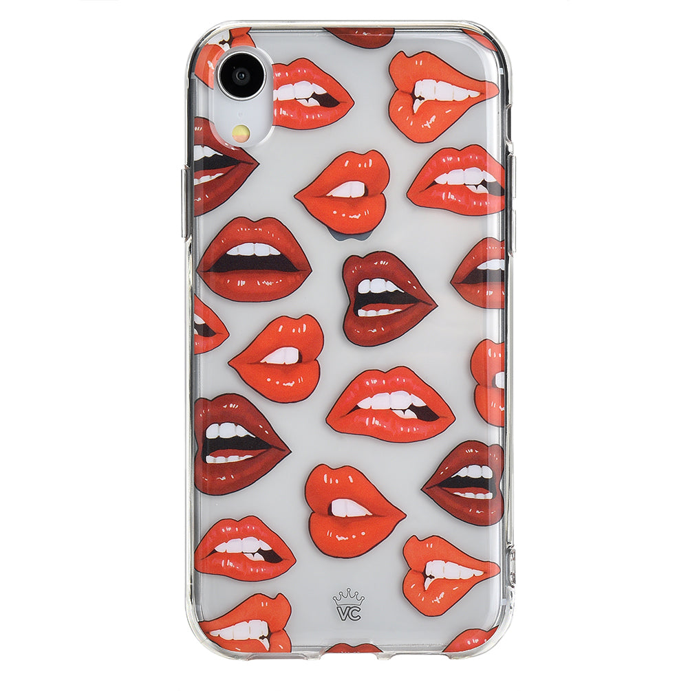 Red Lips iPhone Case – Chic Designer-Style Phone Cover