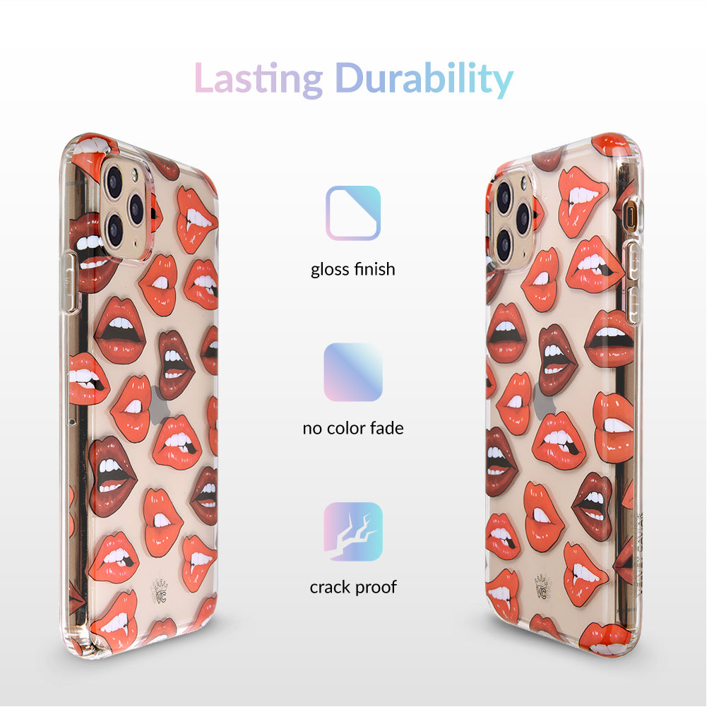 Red Lips iPhone Case – Chic Designer-Style Phone Cover