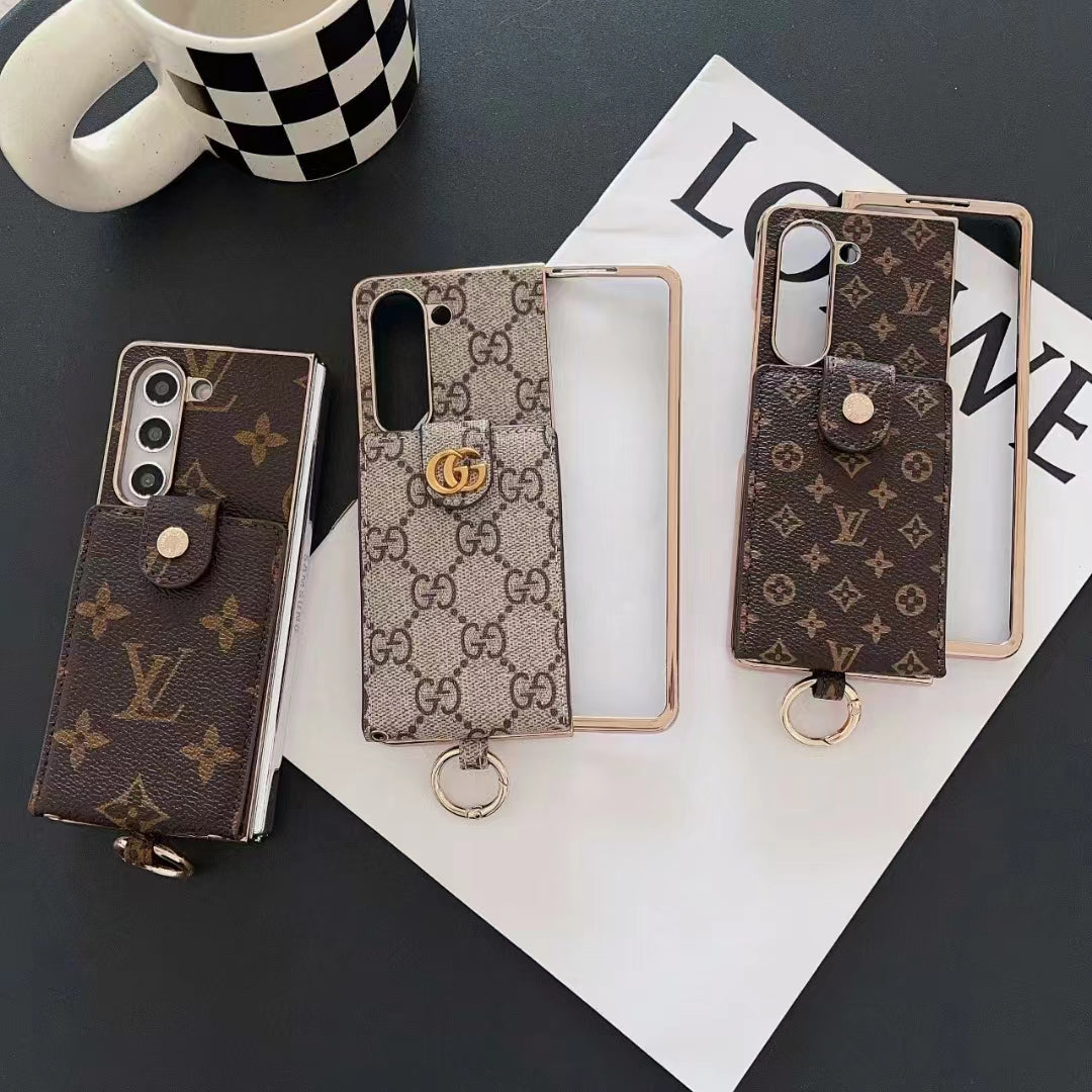 Luxury Monogram Samsung Z Fold Case – Crossbody Card Holder Designer Cover