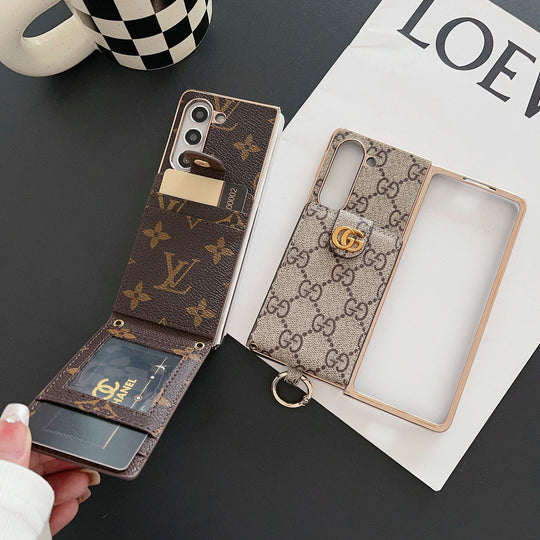 Luxury Monogram Samsung Z Fold Case – Crossbody Card Holder Designer Cover