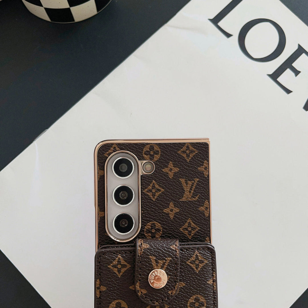 Luxury Monogram Samsung Z Fold Case – Crossbody Card Holder Designer Cover