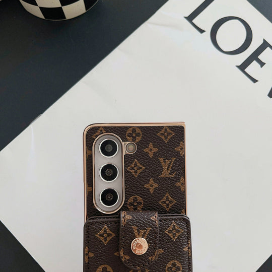 Luxury Monogram Samsung Z Fold Case – Crossbody Card Holder Designer Cover