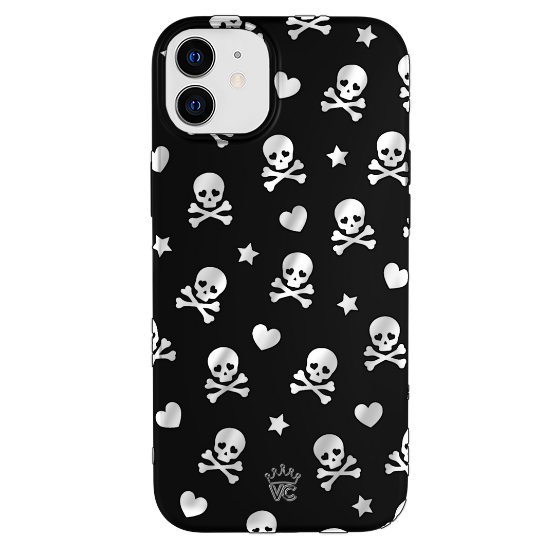 Chrome Skulls iPhone Case – Aesthetic Shockproof Phone Cover