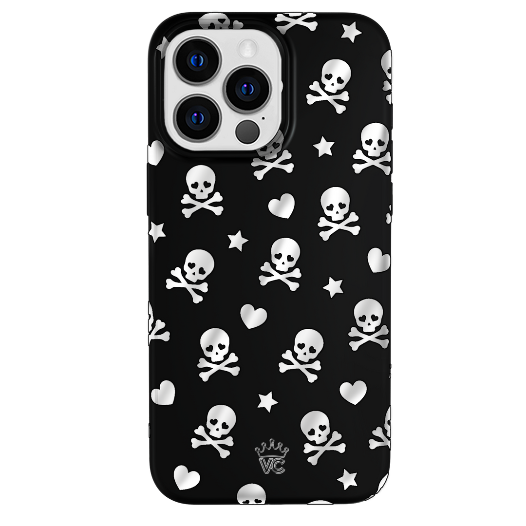 Chrome Skulls iPhone Case – Aesthetic Shockproof Phone Cover