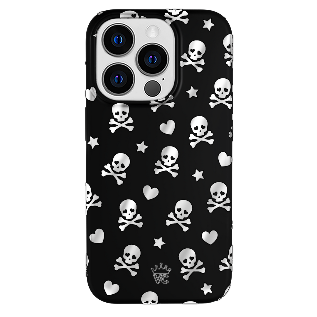 Chrome Skulls iPhone Case – Aesthetic Shockproof Phone Cover