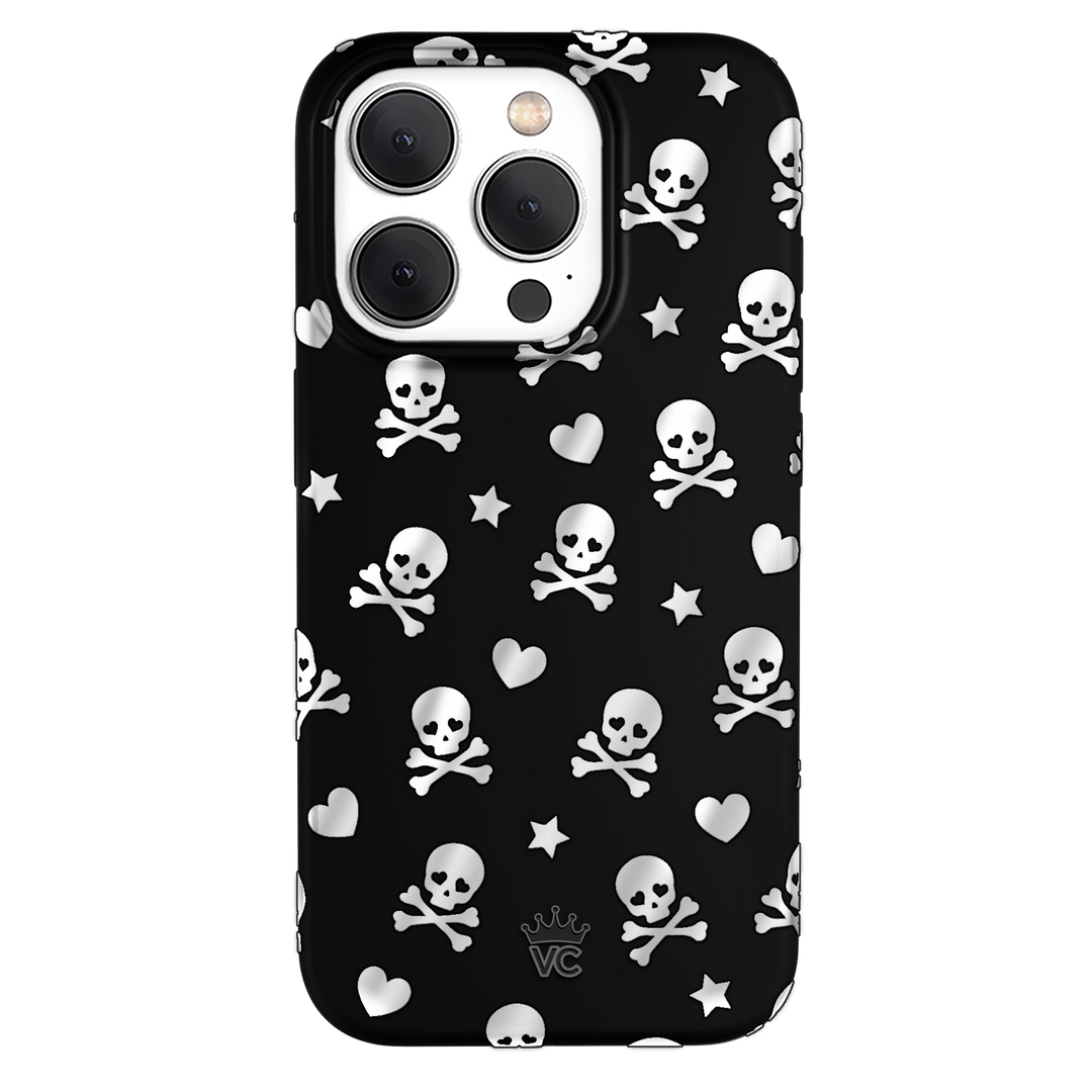 Chrome Skulls iPhone Case – Aesthetic Shockproof Phone Cover