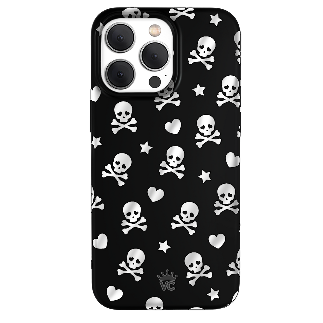 Chrome Skulls iPhone Case – Aesthetic Shockproof Phone Cover
