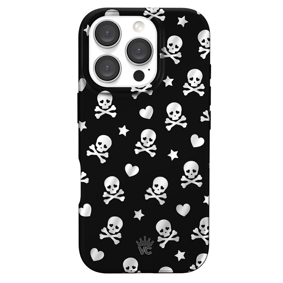 Chrome Skulls iPhone Case – Aesthetic Shockproof Phone Cover
