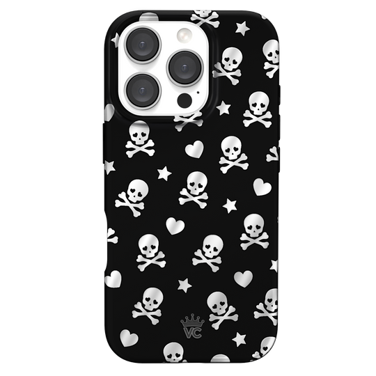 Chrome Skulls iPhone Case – Aesthetic Shockproof Phone Cover