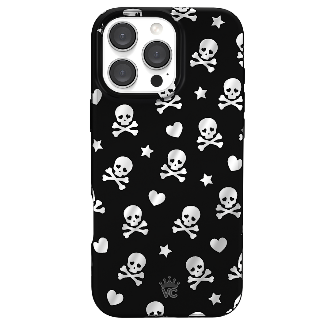 Chrome Skulls iPhone Case – Aesthetic Shockproof Phone Cover