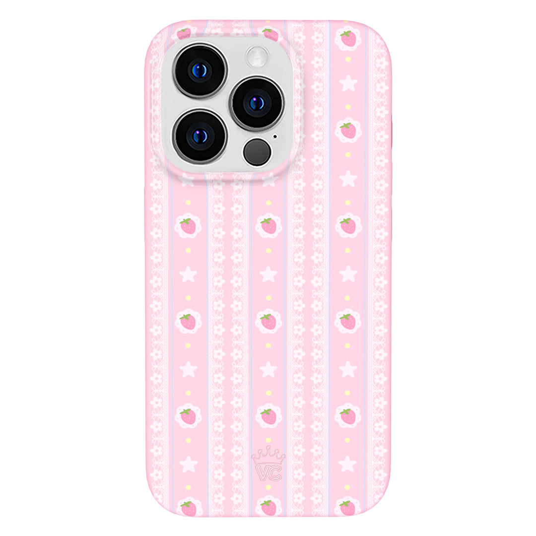 Strawberry Macaron iPhone Case – Chic Designer-Style Phone Cover