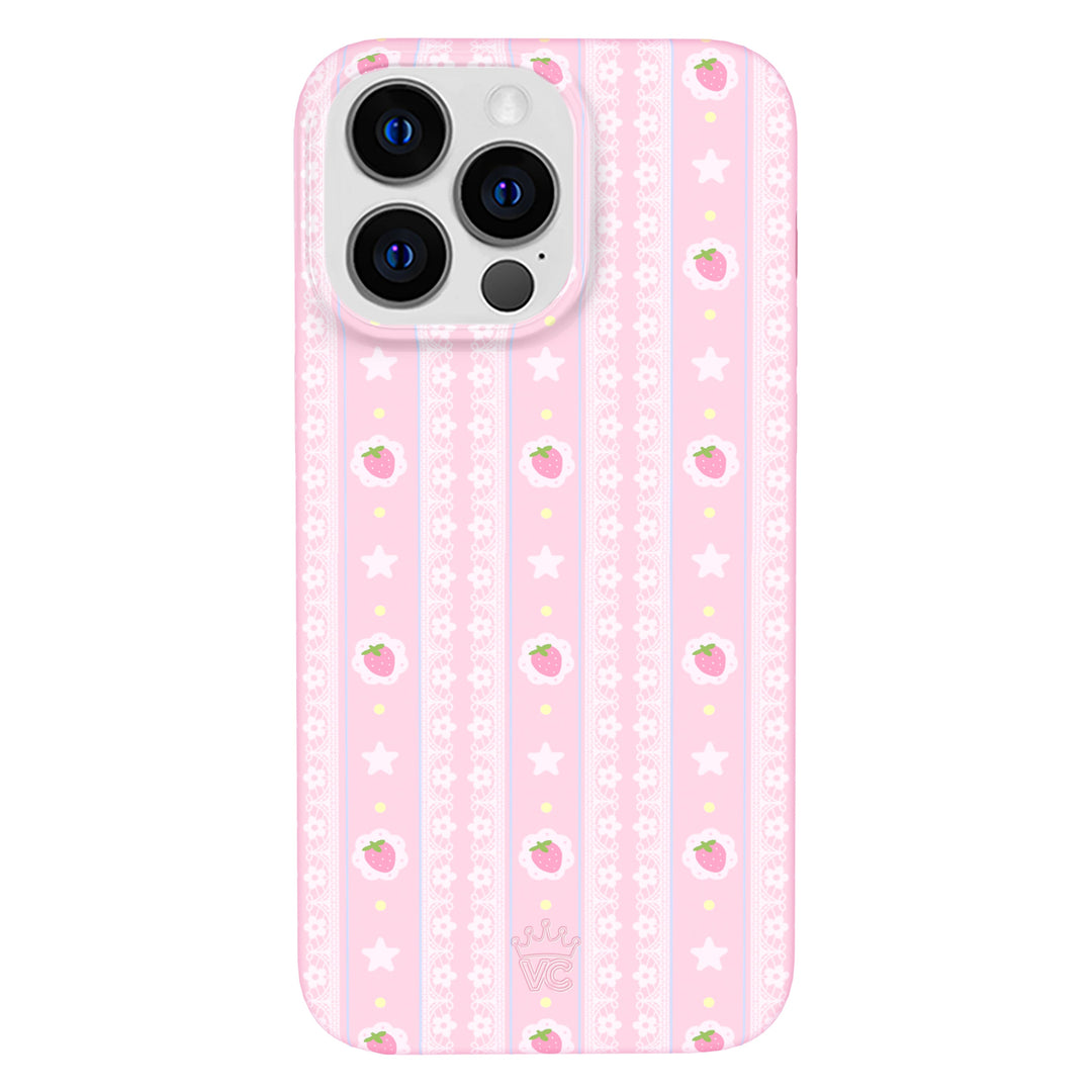 Strawberry Macaron iPhone Case – Chic Designer-Style Phone Cover