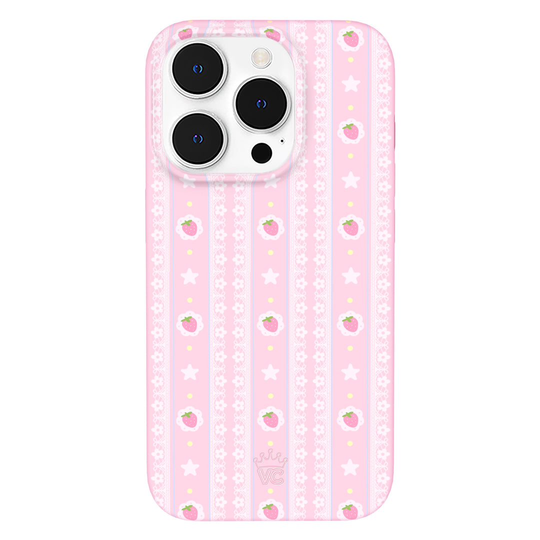 Strawberry Macaron iPhone Case – Chic Designer-Style Phone Cover