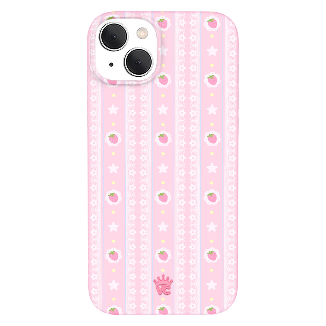 Strawberry Macaron iPhone Case – Chic Designer-Style Phone Cover