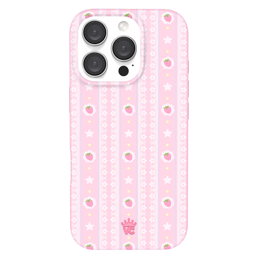 Strawberry Macaron iPhone Case – Chic Designer-Style Phone Cover