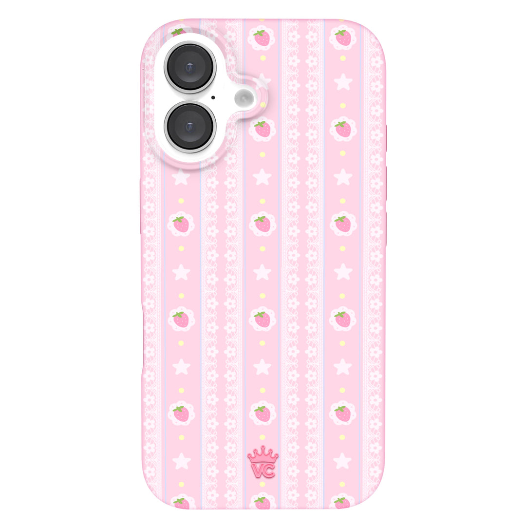 Strawberry Macaron iPhone Case – Chic Designer-Style Phone Cover