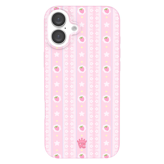 Strawberry Macaron iPhone Case – Chic Designer-Style Phone Cover