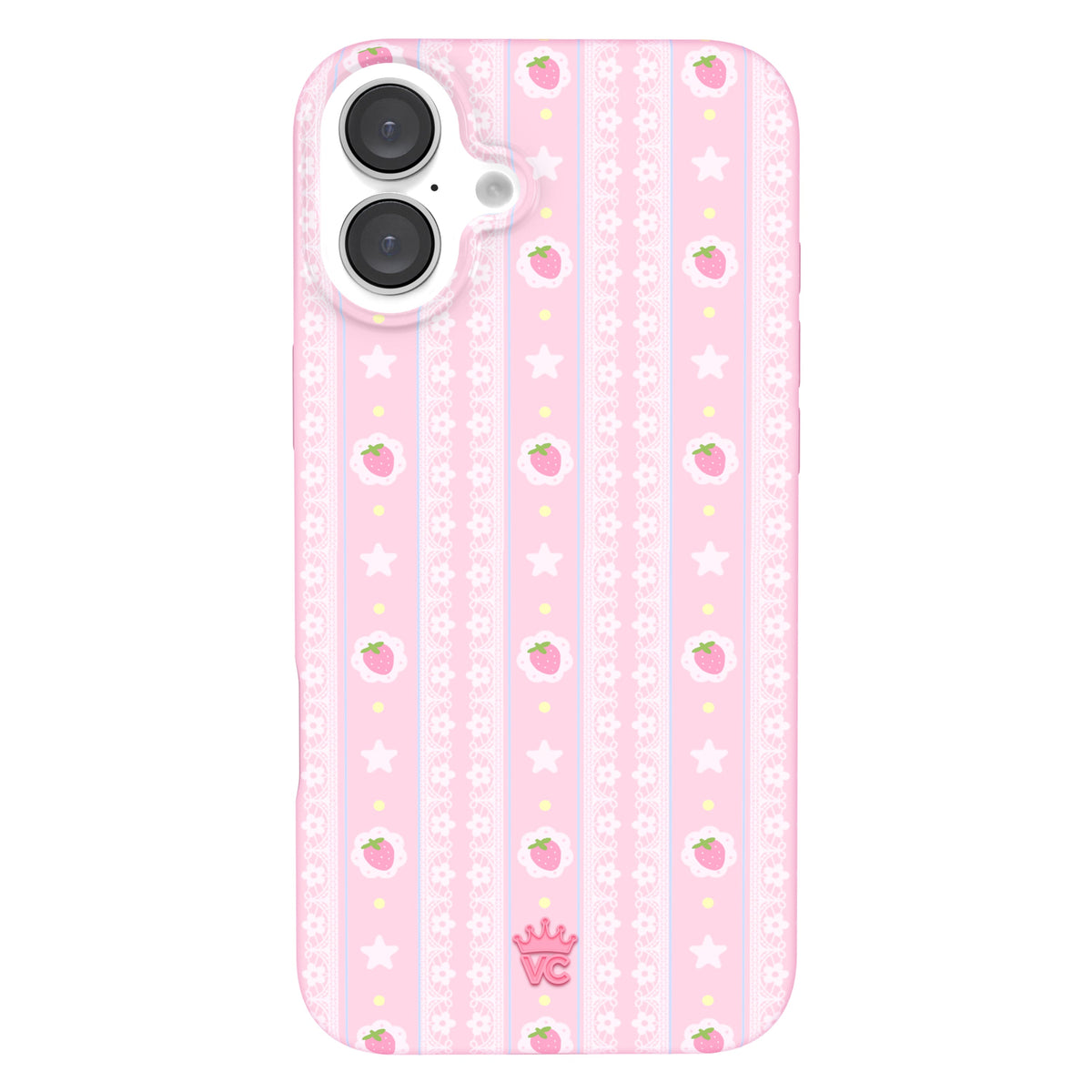 Strawberry Macaron iPhone Case – Chic Designer-Style Phone Cover