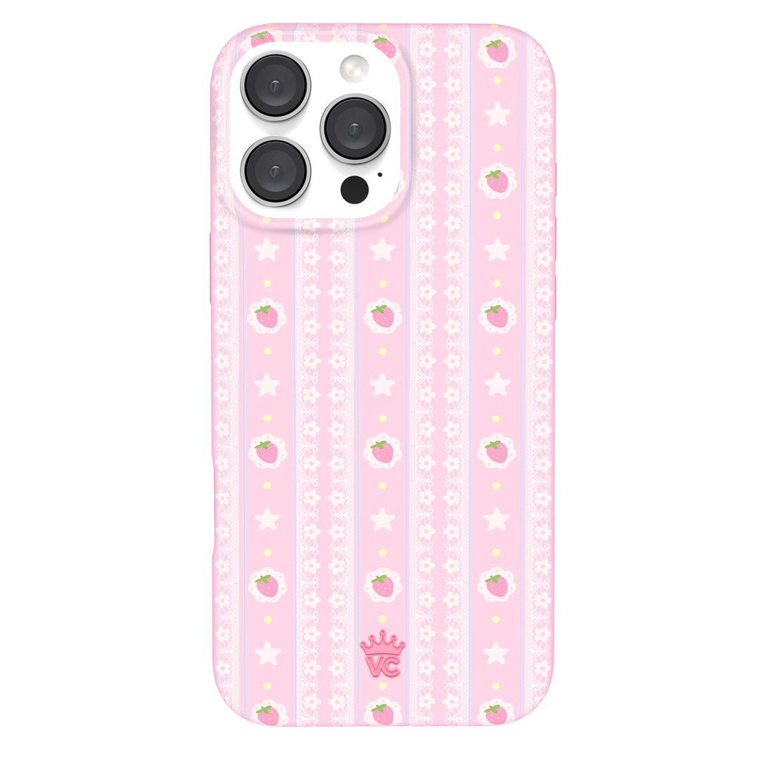 Strawberry Macaron iPhone Case – Chic Designer-Style Phone Cover