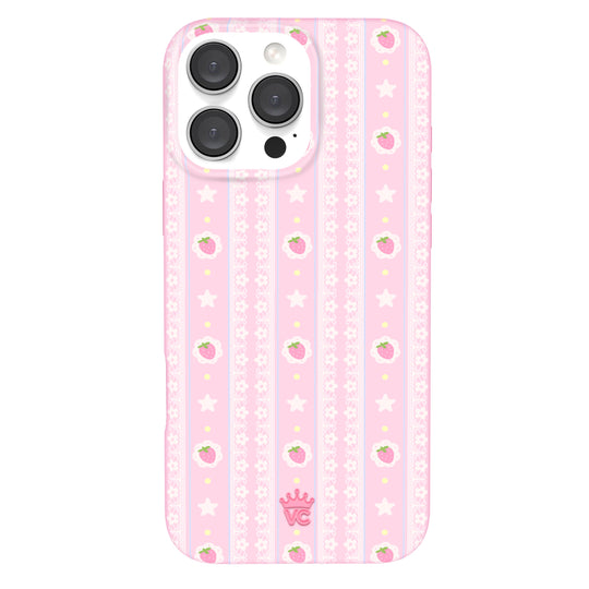 Strawberry Macaron iPhone Case – Chic Designer-Style Phone Cover