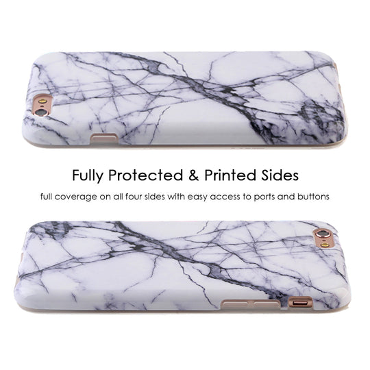 White & Gray Marble iPhone Case – Trendy Protective Phone Cover