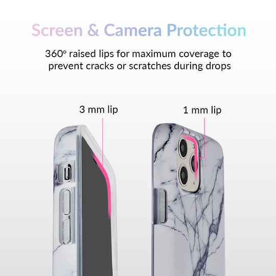 White & Gray Marble iPhone Case – Trendy Protective Phone Cover