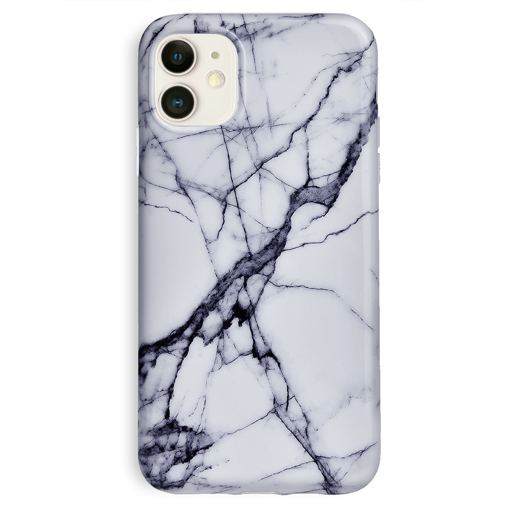 White & Gray Marble iPhone Case – Trendy Protective Phone Cover