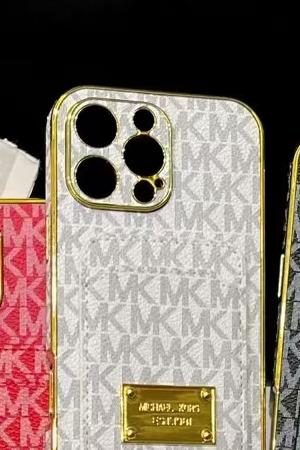 Designer Monogram Phone Cases with Gold-Plated Accents