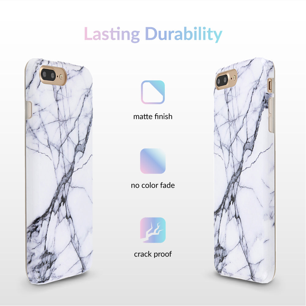 White & Gray Marble iPhone Case – Trendy Protective Phone Cover