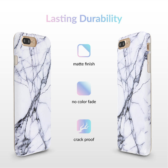 White & Gray Marble iPhone Case – Trendy Protective Phone Cover